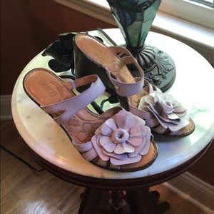 Born, lilac flower shoes